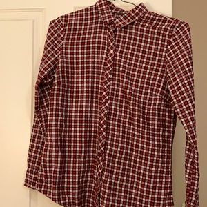 Red and blue checked boys shirt